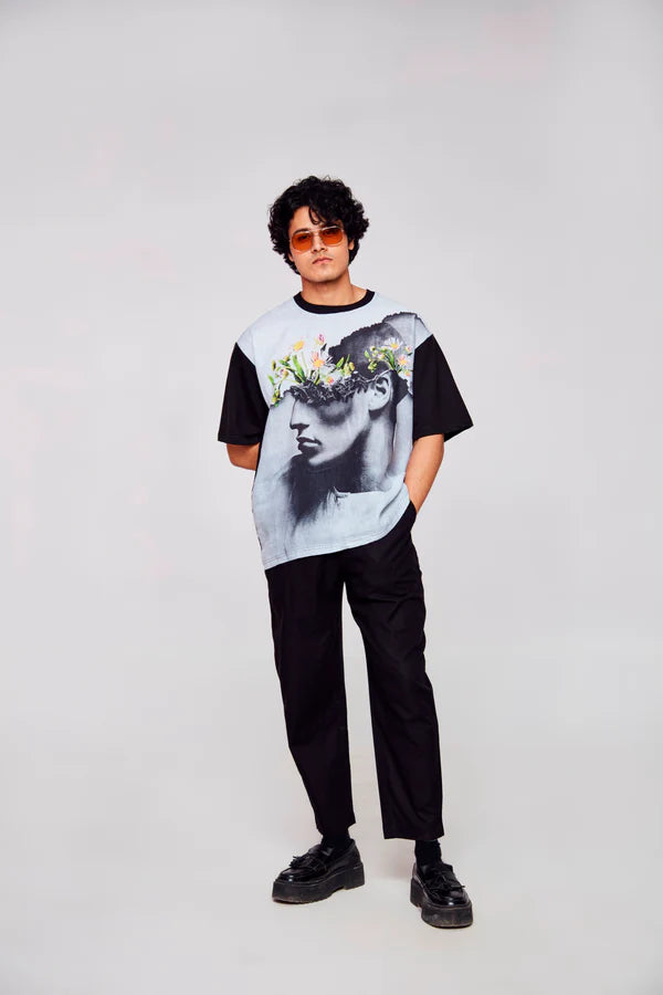Shades of Cool : The Enigmatic Man - Oversize Linen Tshirt