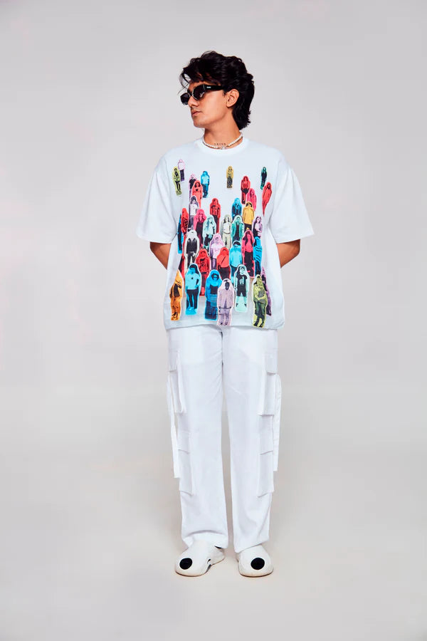 Human Tapestry :(Oversize Linen T-Shirt) – Addys®️