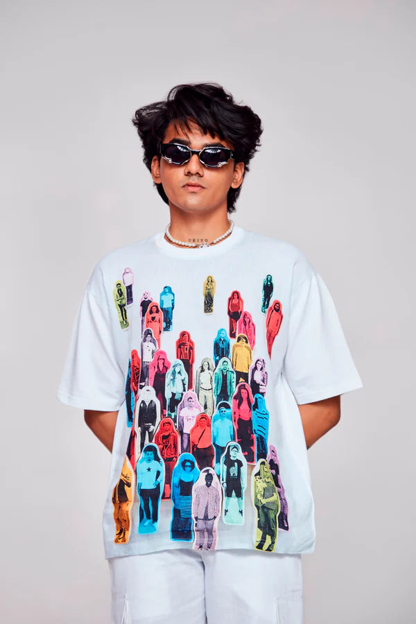 Human Tapestry :(Oversize Linen T-Shirt) – Addys®️