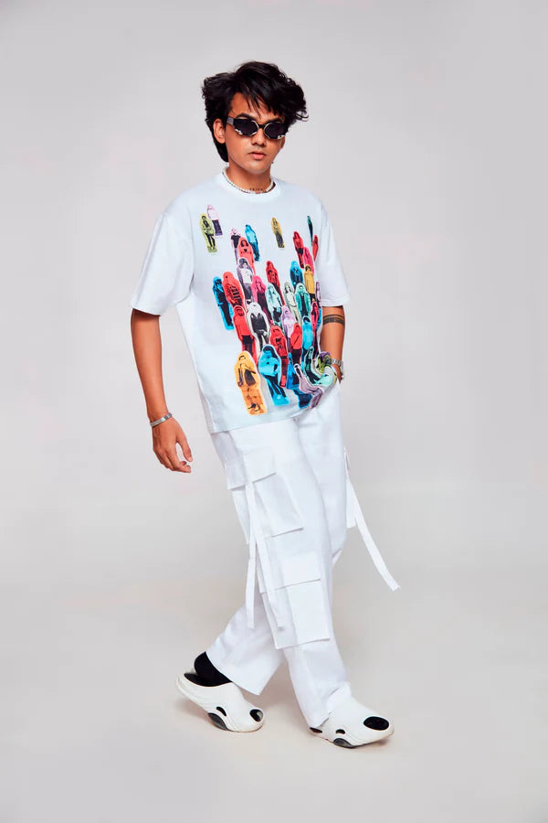 Human Tapestry :(Oversize Linen T-Shirt) – Addys®️