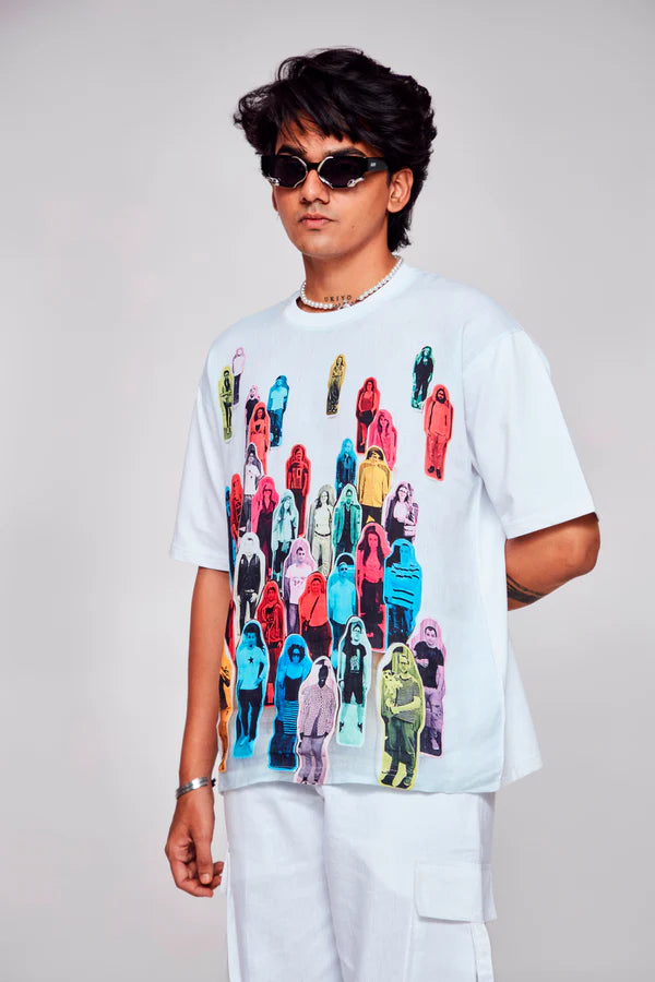 Human Tapestry :(Oversize Linen T-Shirt) – Addys®️