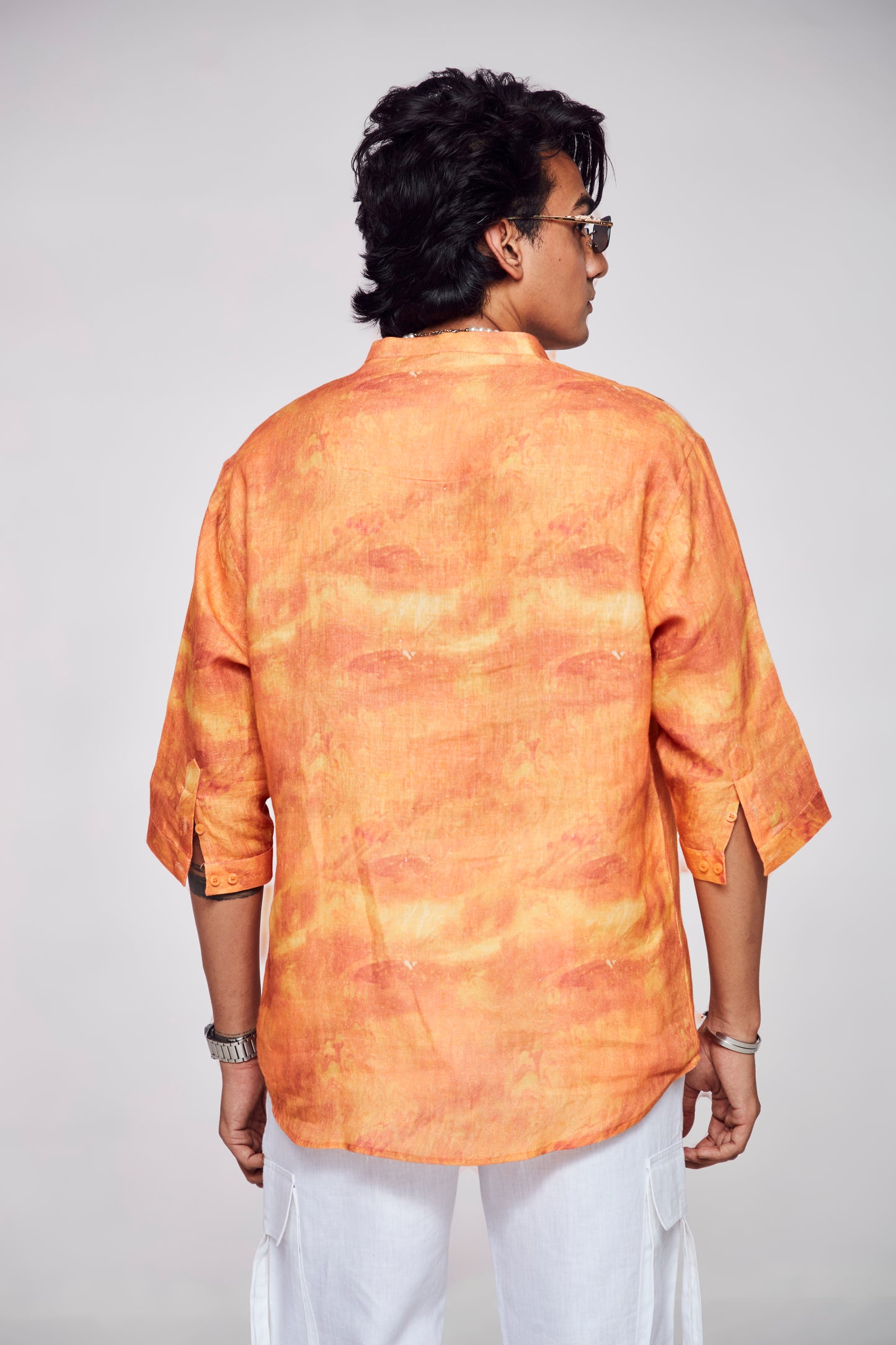 Sheep Chic: Pure Linen 3/4 Sleeve Shirt